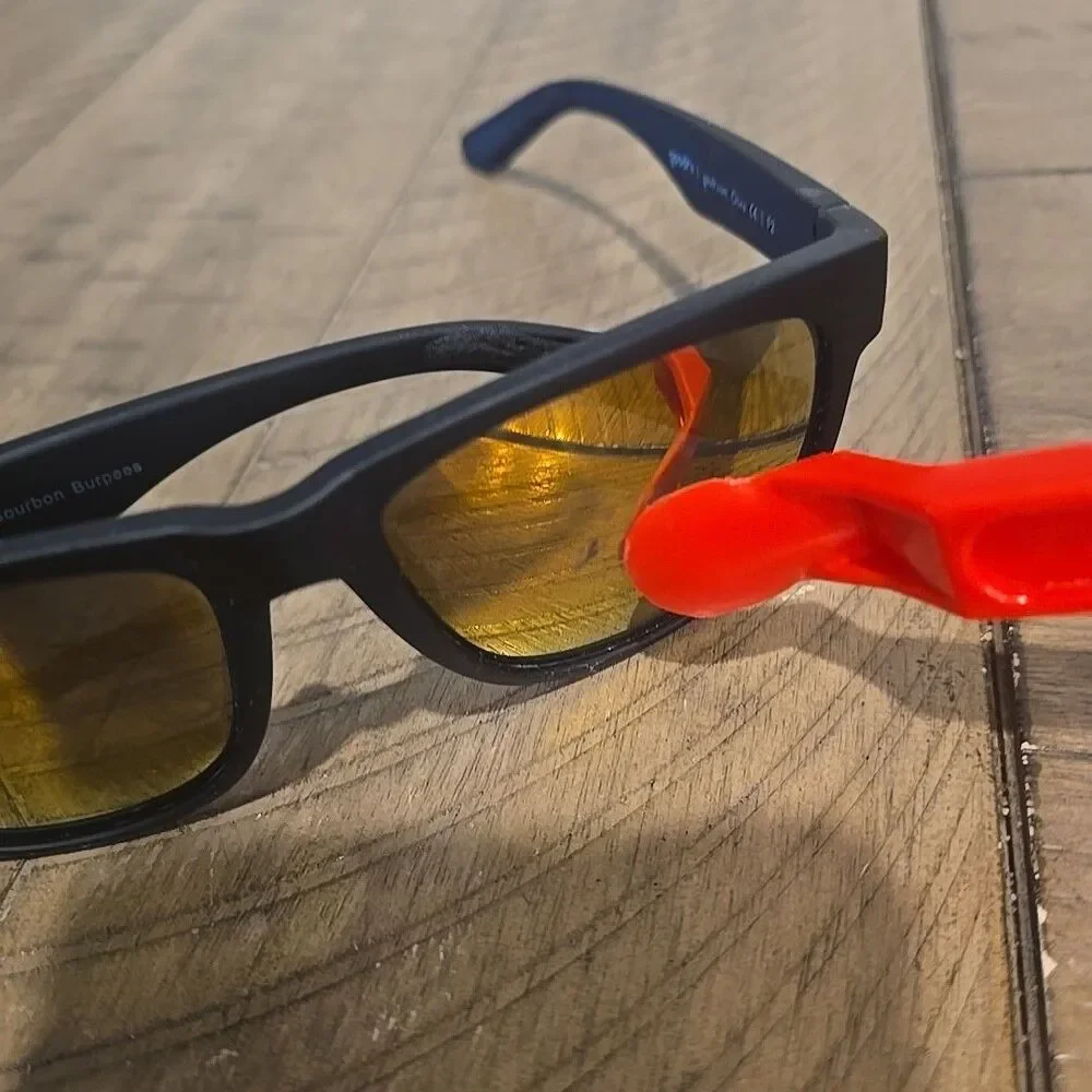 Goodr Beelzebub's Bourbon Burpees Unisex Black Golden Polarized Lens Sunglasses